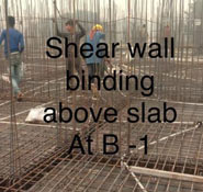 Shear Wall Binding above Slab at Tower- B1